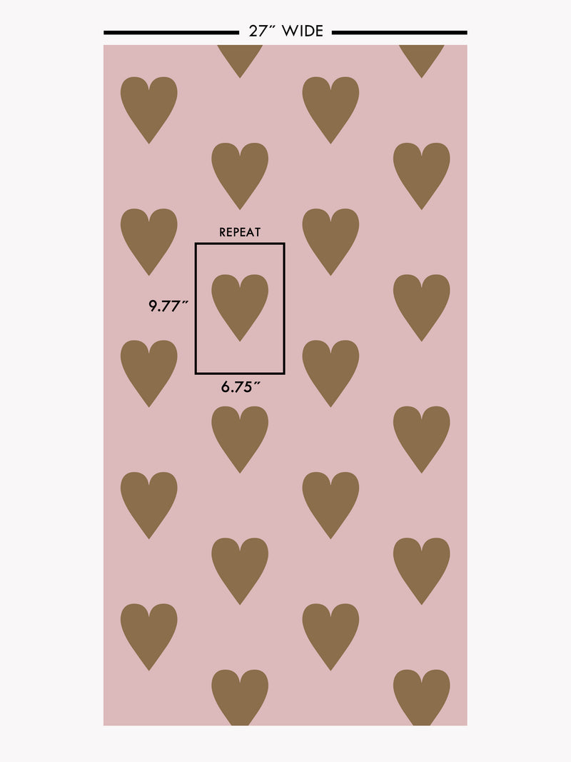 Heart and Soul | Large, Gold on Mauve