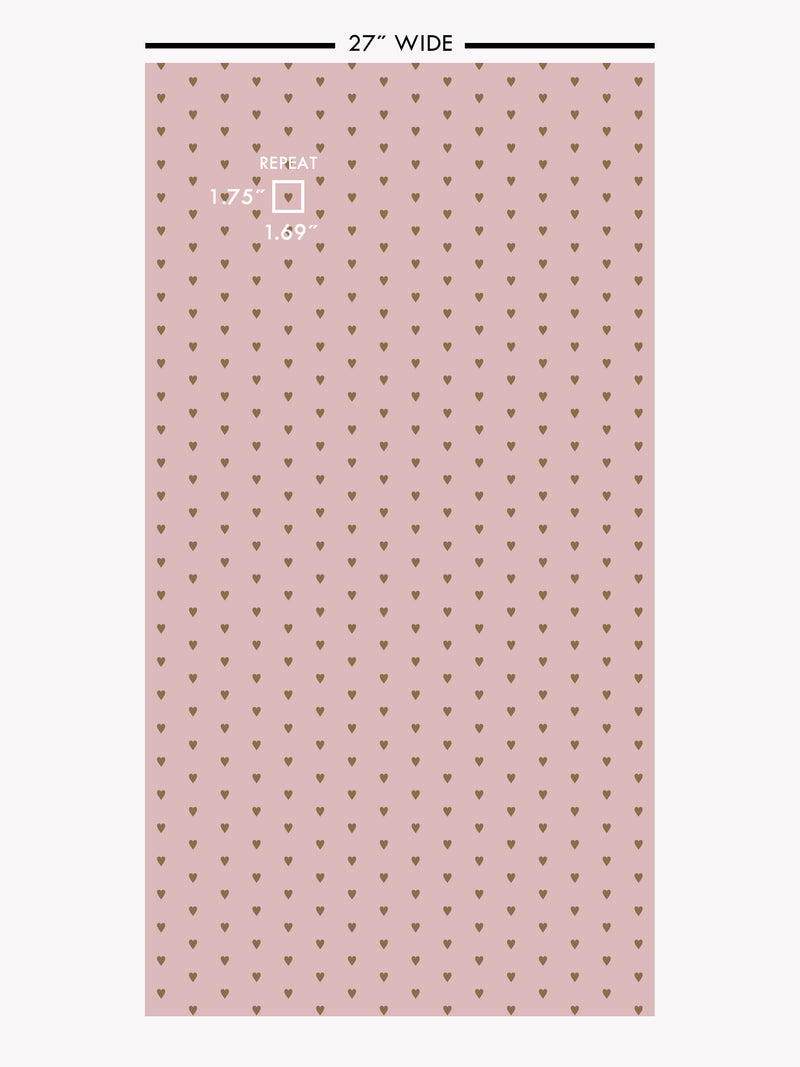 Heart and Soul | Small, Gold on Mauve