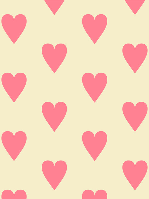 Heart and Soul | Large, Pink on Yellow