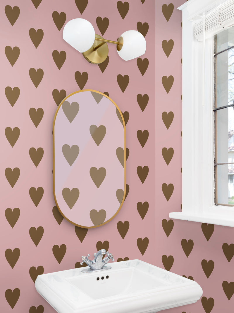 Heart and Soul | Large, Gold on Mauve