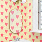 Heart and Soul | Large, Pink on Yellow (sample)