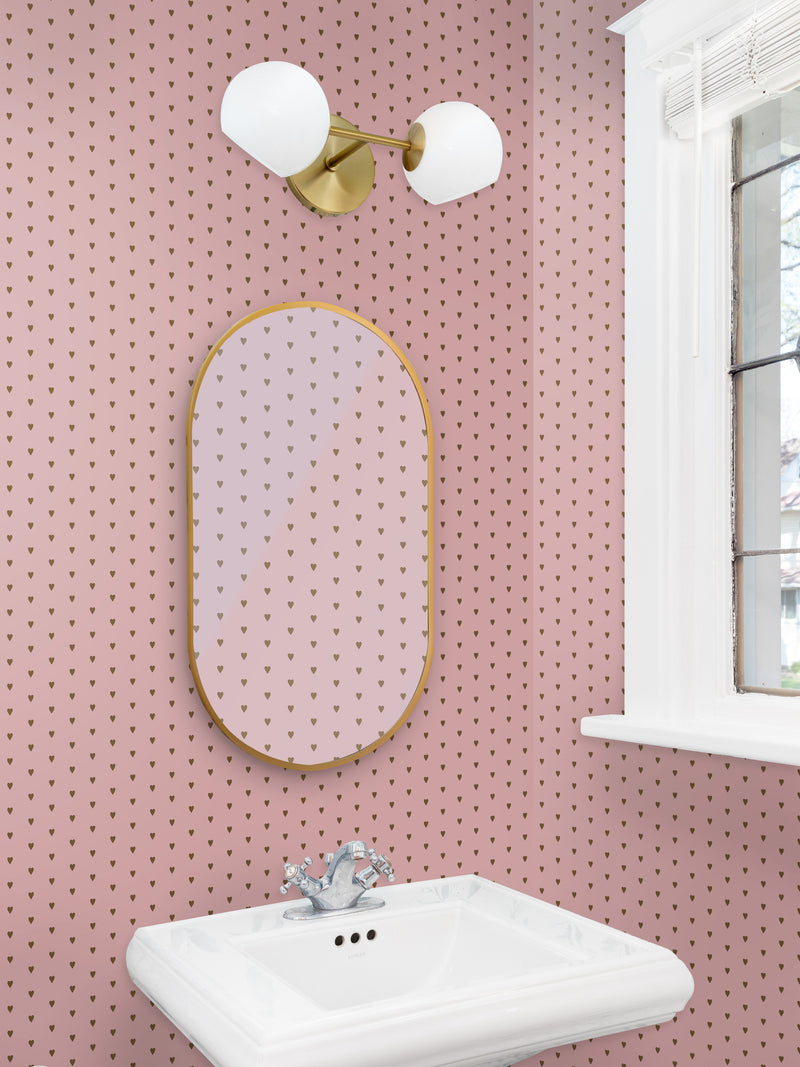 Heart and Soul | Small, Gold on Mauve